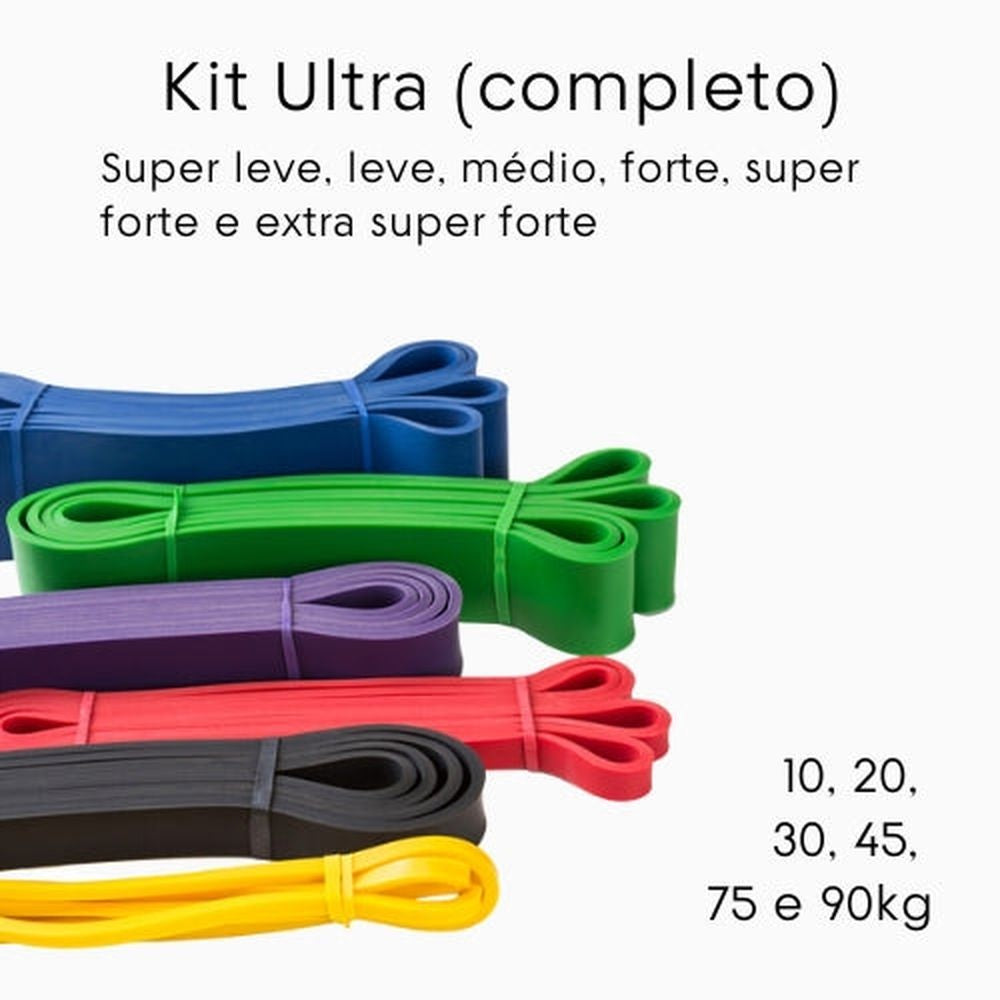 Kit Ultra com 6 Superbands 10 a 90kg Gymz